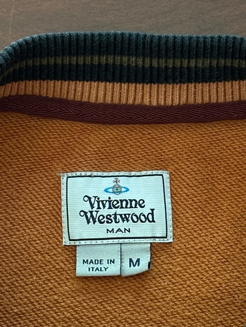 Vivienne Westwood Man Embroidered Crewneck Sweatshirt Orange SS16 Men's Medium